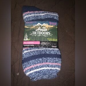 Ironyte Hello Outdoors Full Cushion Thermal Crew Women Socks (1 Pair)